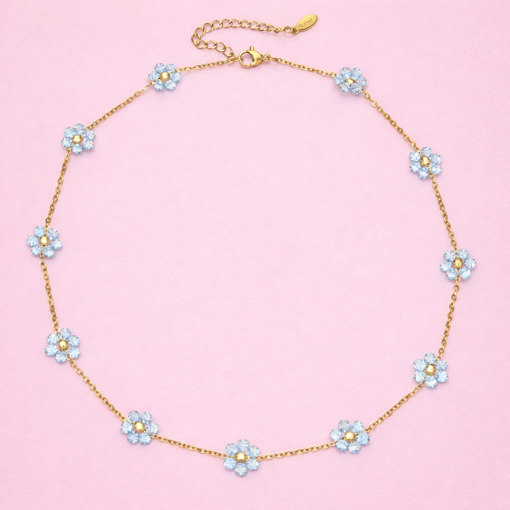Choker Flores Azul